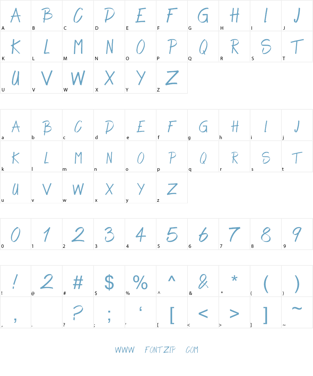 Alpha Thin Font Character